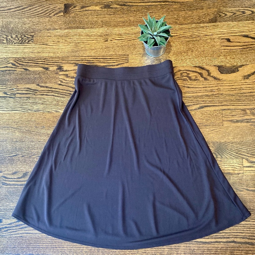 Vintage KENAR Brown A-Line Stretch Skirt.  Size: Medium.